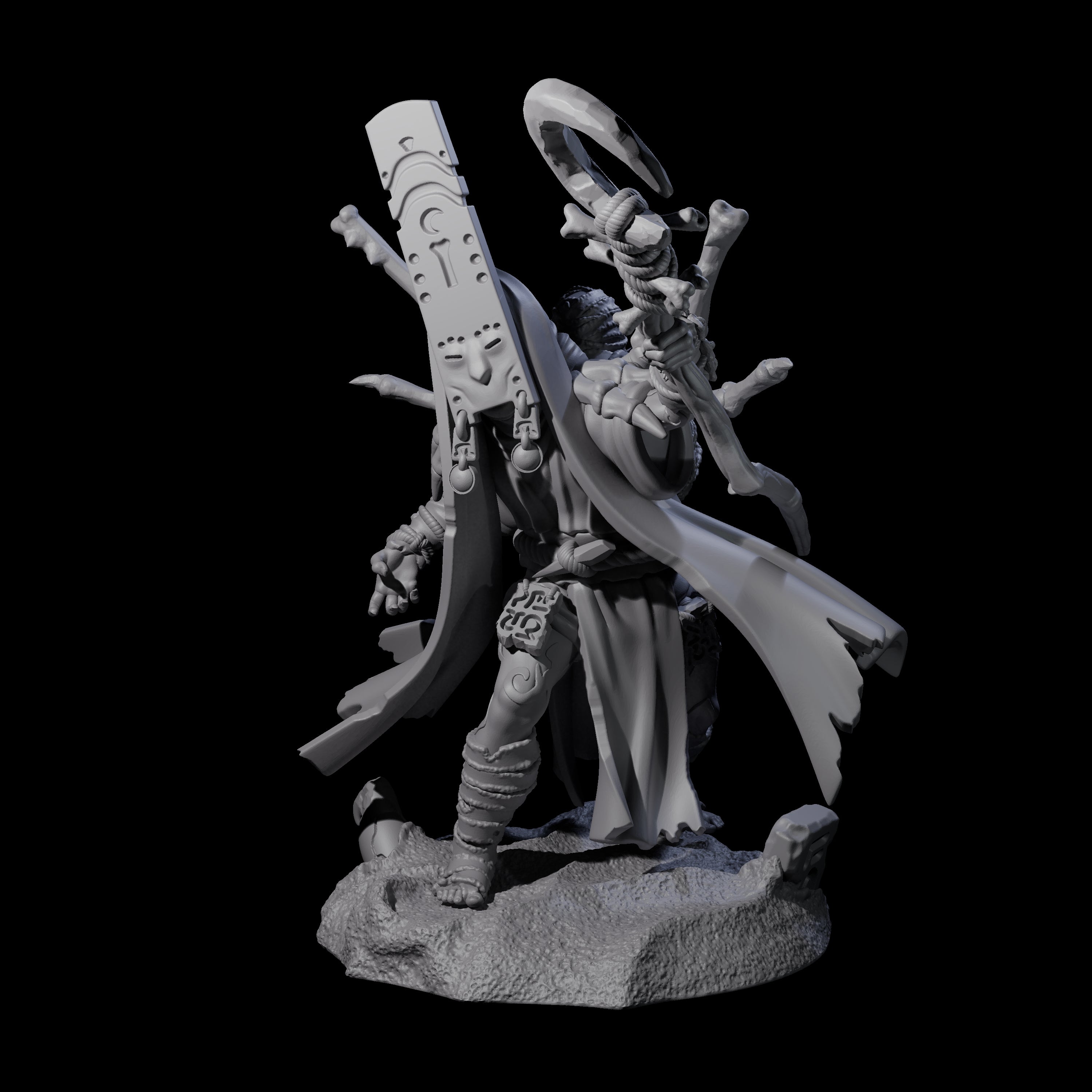 Masked Cultist Wizard Miniature for Dungeons and Dragons, Pathfinder or other TTRPGs