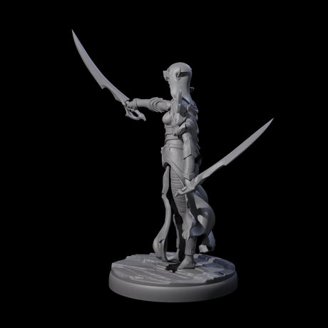Masked Dark Elf Rogue B Miniature for Dungeons and Dragons, Pathfinder or other TTRPGs