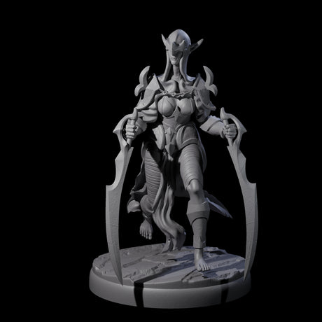 Masked Dark Elf Rogue C Miniature for Dungeons and Dragons, Pathfinder or other TTRPGs