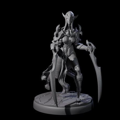 Masked Dark Elf Rogue C Miniature for Dungeons and Dragons, Pathfinder or other TTRPGs