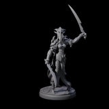 Masked Dark Elf Rogue Commander Miniature for Dungeons and Dragons, Pathfinder or other TTRPGs