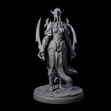 Masked Dark Elf Rogue Company Miniature for Dungeons and Dragons, Pathfinder or other TTRPGs