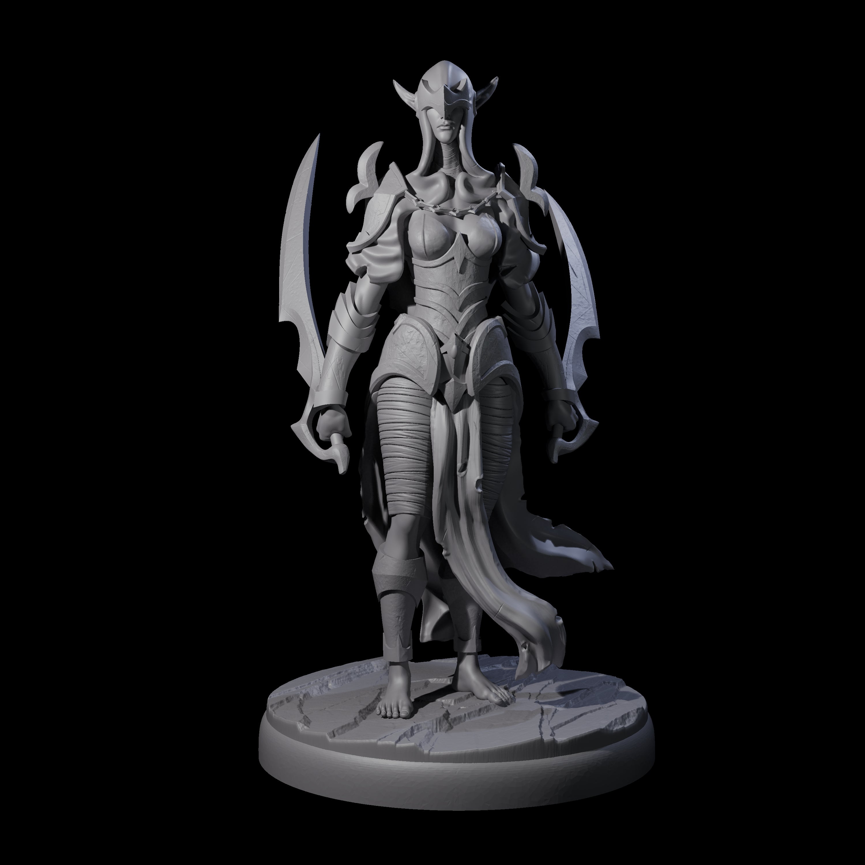 Masked Dark Elf Rogue Company Miniature for Dungeons and Dragons, Pathfinder or other TTRPGs