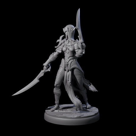 Masked Dark Elf Rogue D Miniature for Dungeons and Dragons, Pathfinder or other TTRPGs