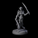 Masked Dark Elf Rogue D Miniature for Dungeons and Dragons, Pathfinder or other TTRPGs