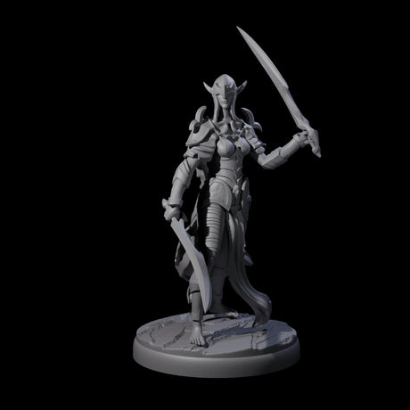 Masked Dark Elf Rogue D Miniature for Dungeons and Dragons, Pathfinder or other TTRPGs