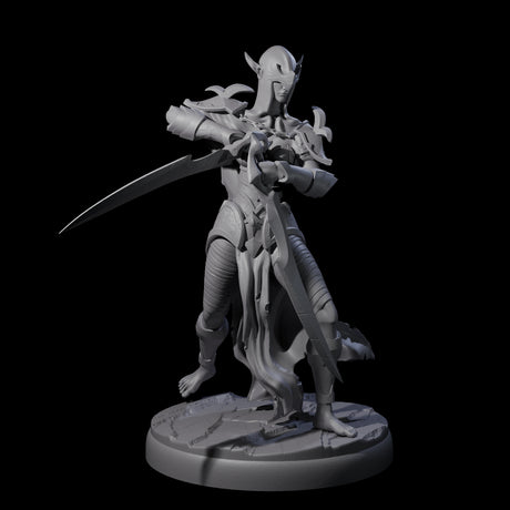 Masked Dark Elf Rogue E Miniature for Dungeons and Dragons, Pathfinder or other TTRPGs