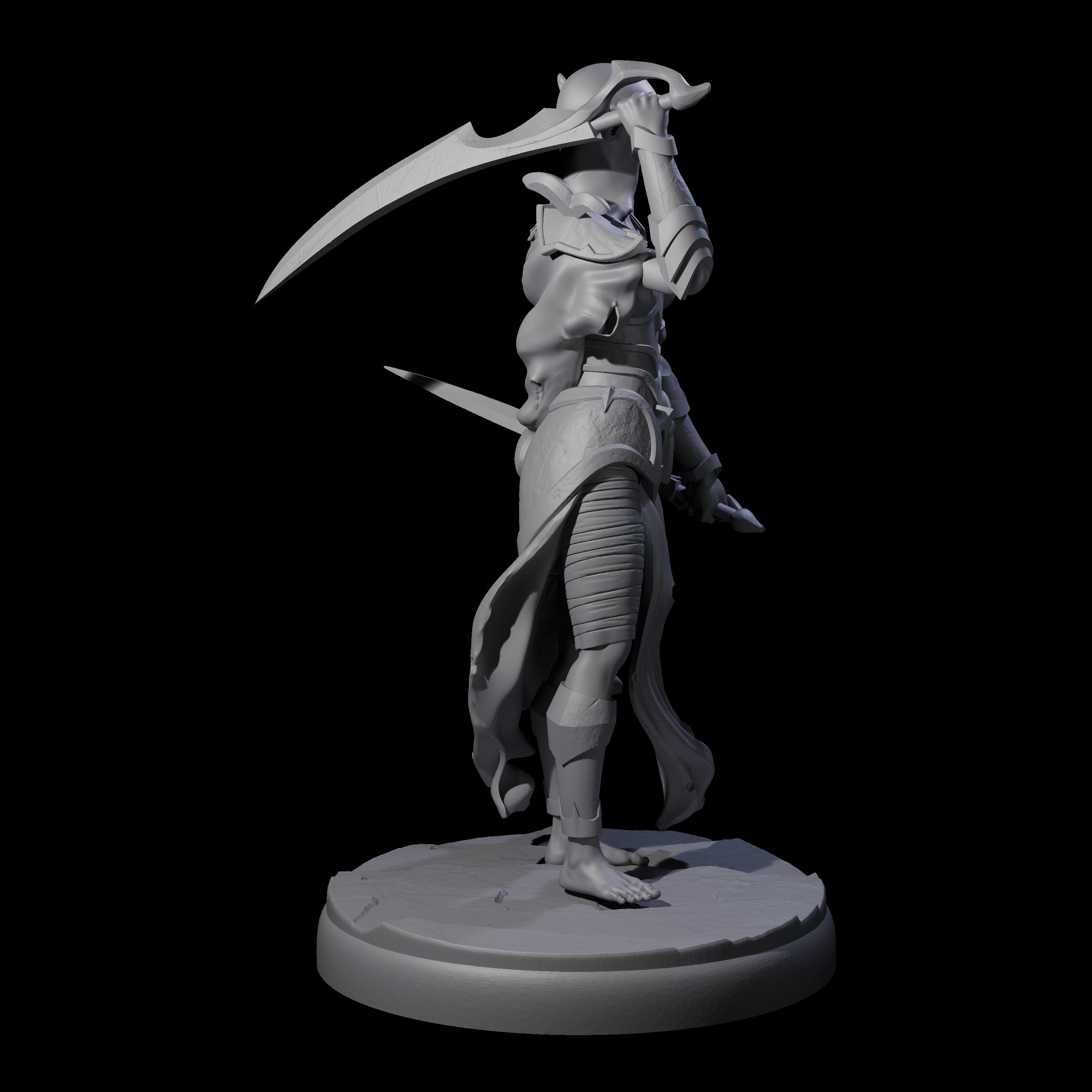 Masked Dark Elf Rogue F Miniature for Dungeons and Dragons, Pathfinder or other TTRPGs