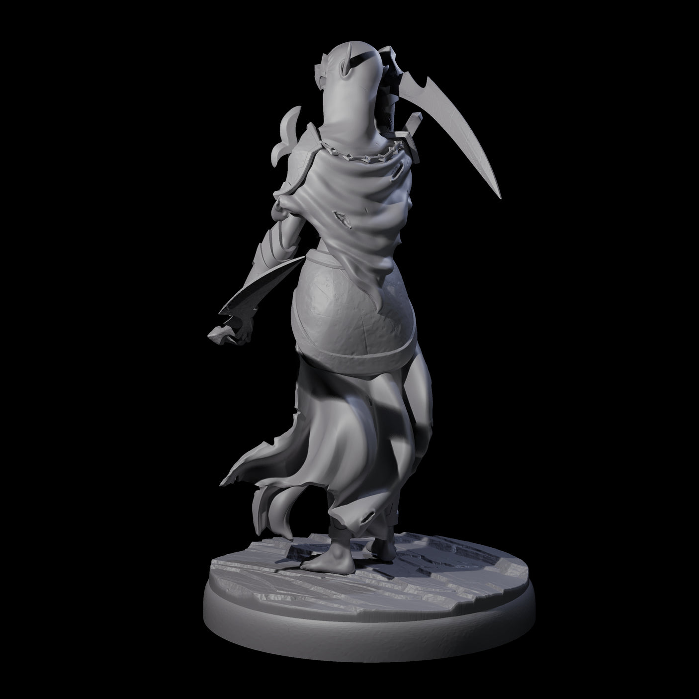Masked Dark Elf Rogue F Miniature for Dungeons and Dragons, Pathfinder or other TTRPGs