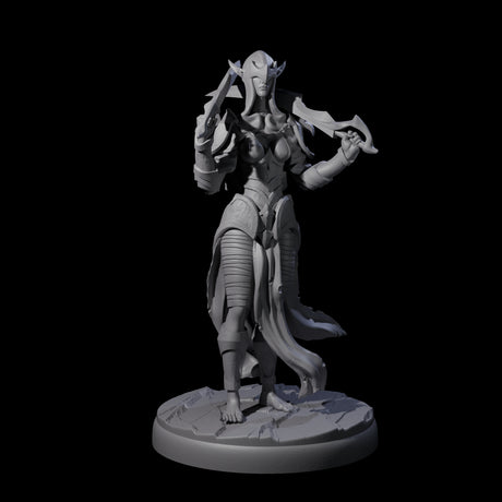Masked Dark Elf Rogue G Miniature for Dungeons and Dragons, Pathfinder or other TTRPGs