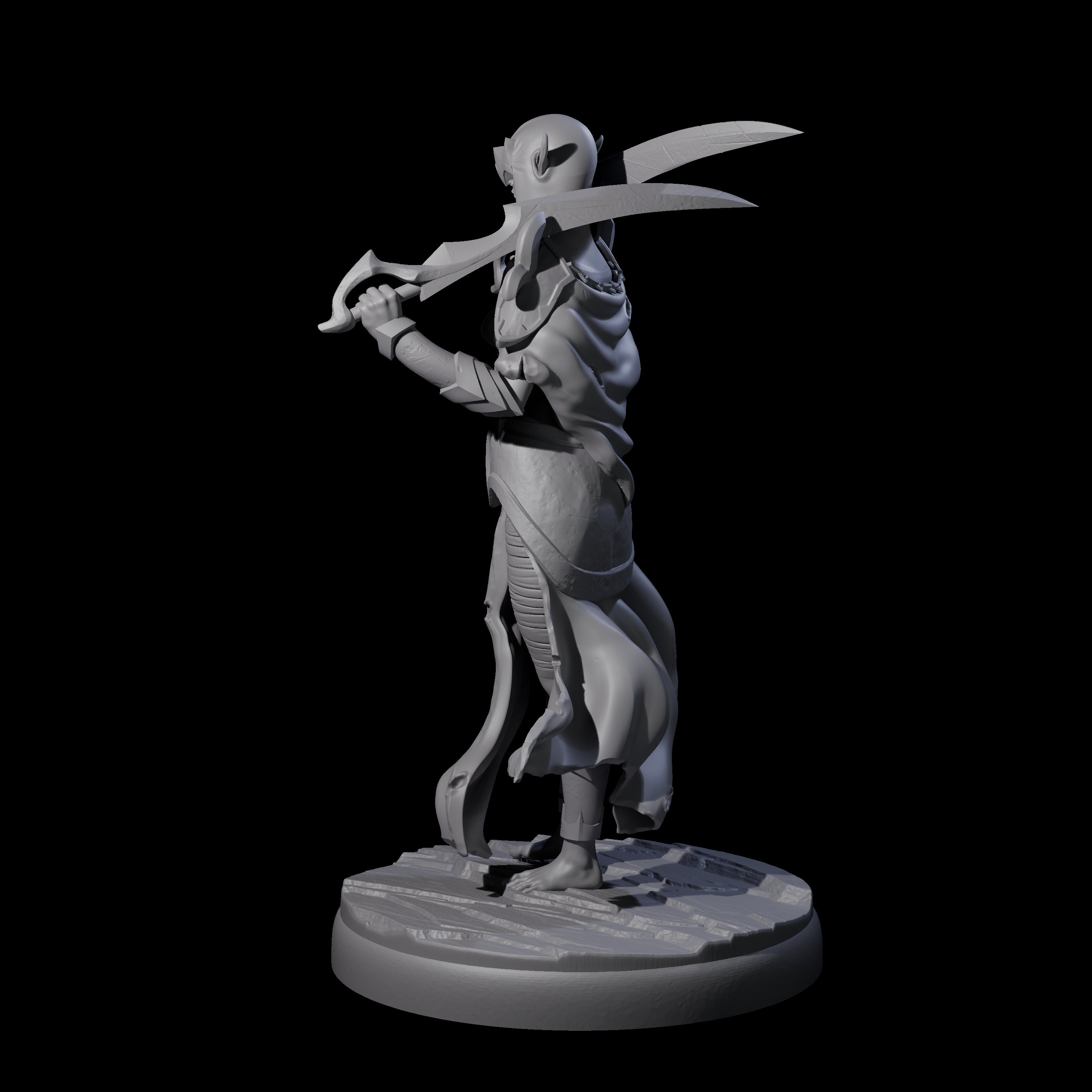 Masked Dark Elf Rogue G Miniature for Dungeons and Dragons, Pathfinder or other TTRPGs
