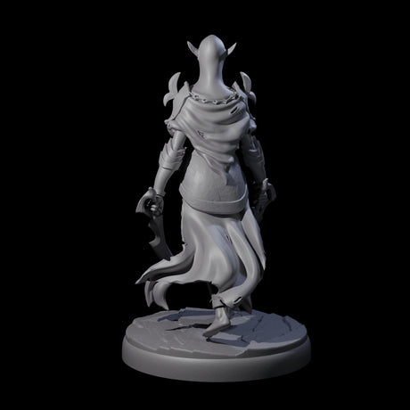 Masked Dark Elf Rogue H Miniature for Dungeons and Dragons, Pathfinder or other TTRPGs