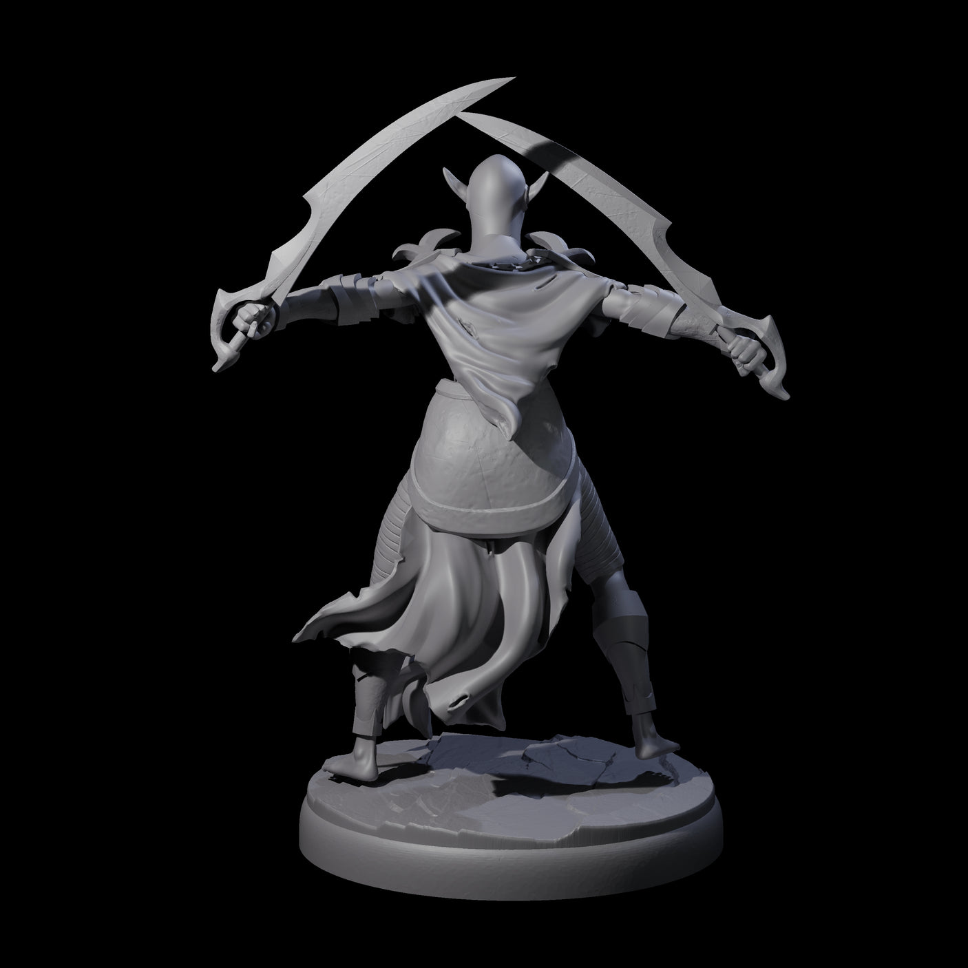 Masked Dark Elf Rogue I Miniature for Dungeons and Dragons, Pathfinder or other TTRPGs