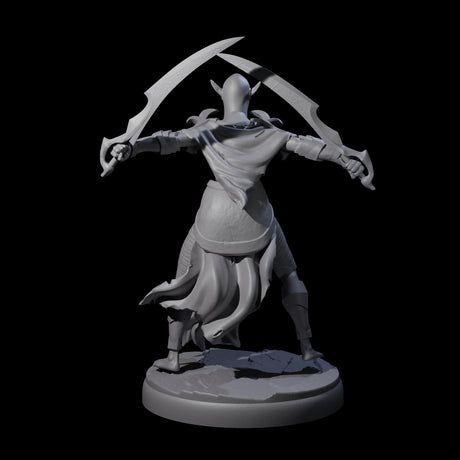 Masked Dark Elf Rogue I Miniature for Dungeons and Dragons, Pathfinder or other TTRPGs