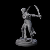 Masked Dark Elf Rogue I Miniature for Dungeons and Dragons, Pathfinder or other TTRPGs