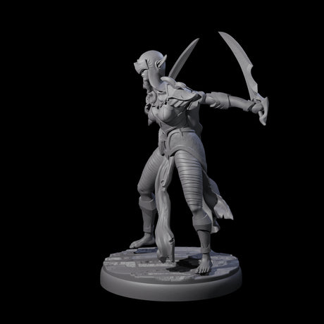 Masked Dark Elf Rogue I Miniature for Dungeons and Dragons, Pathfinder or other TTRPGs