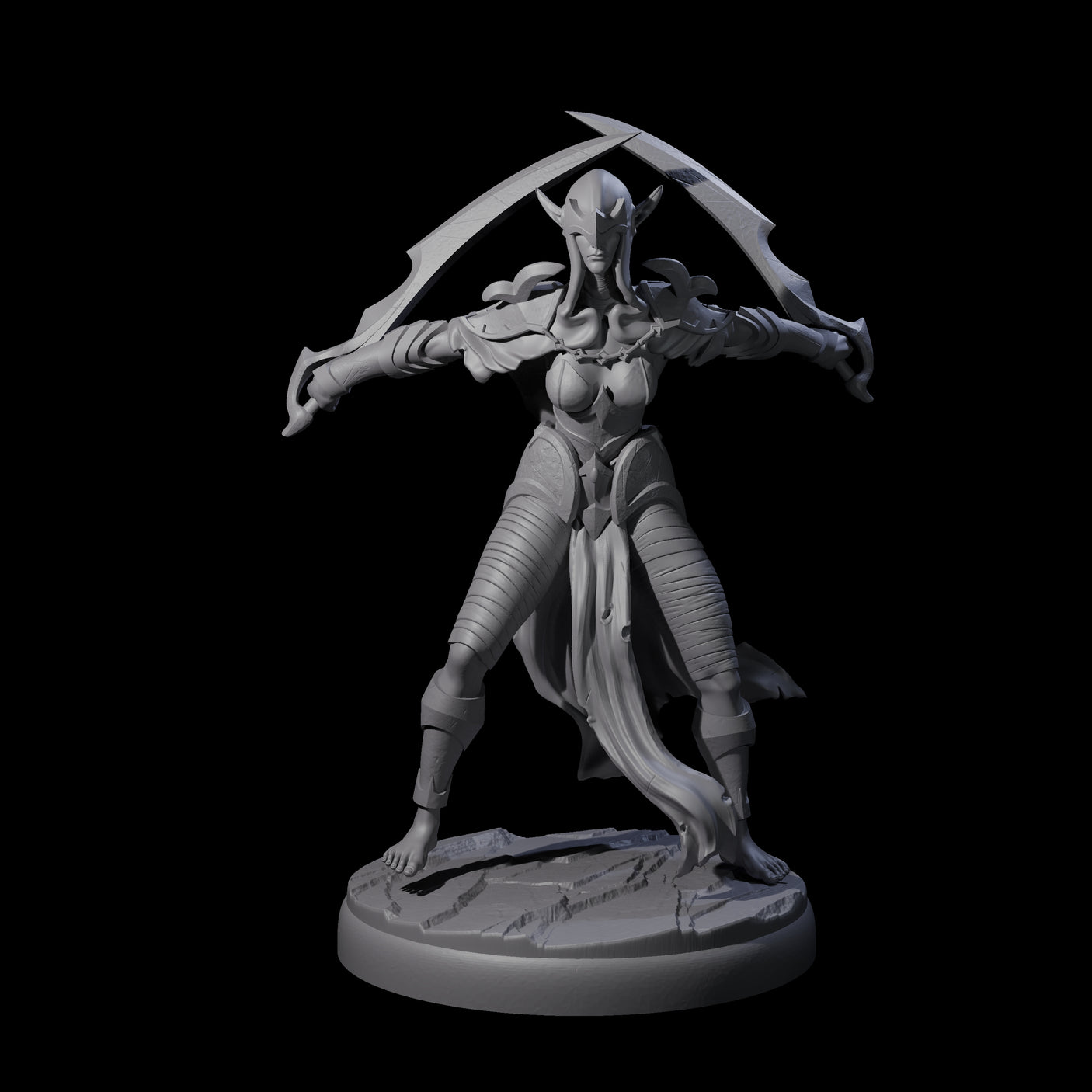 Masked Dark Elf Rogue I Miniature for Dungeons and Dragons, Pathfinder or other TTRPGs