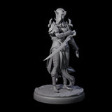Masked Dark Elf Rogue J Miniature for Dungeons and Dragons, Pathfinder or other TTRPGs