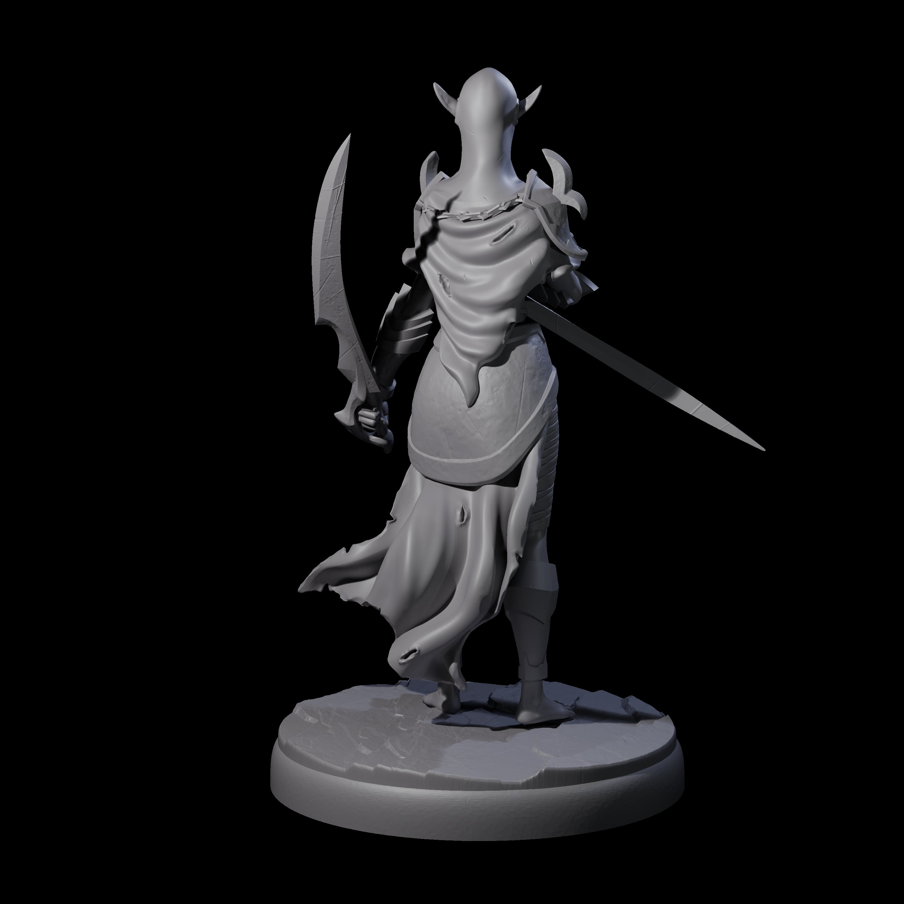 Masked Dark Elf Rogue J Miniature for Dungeons and Dragons, Pathfinder or other TTRPGs