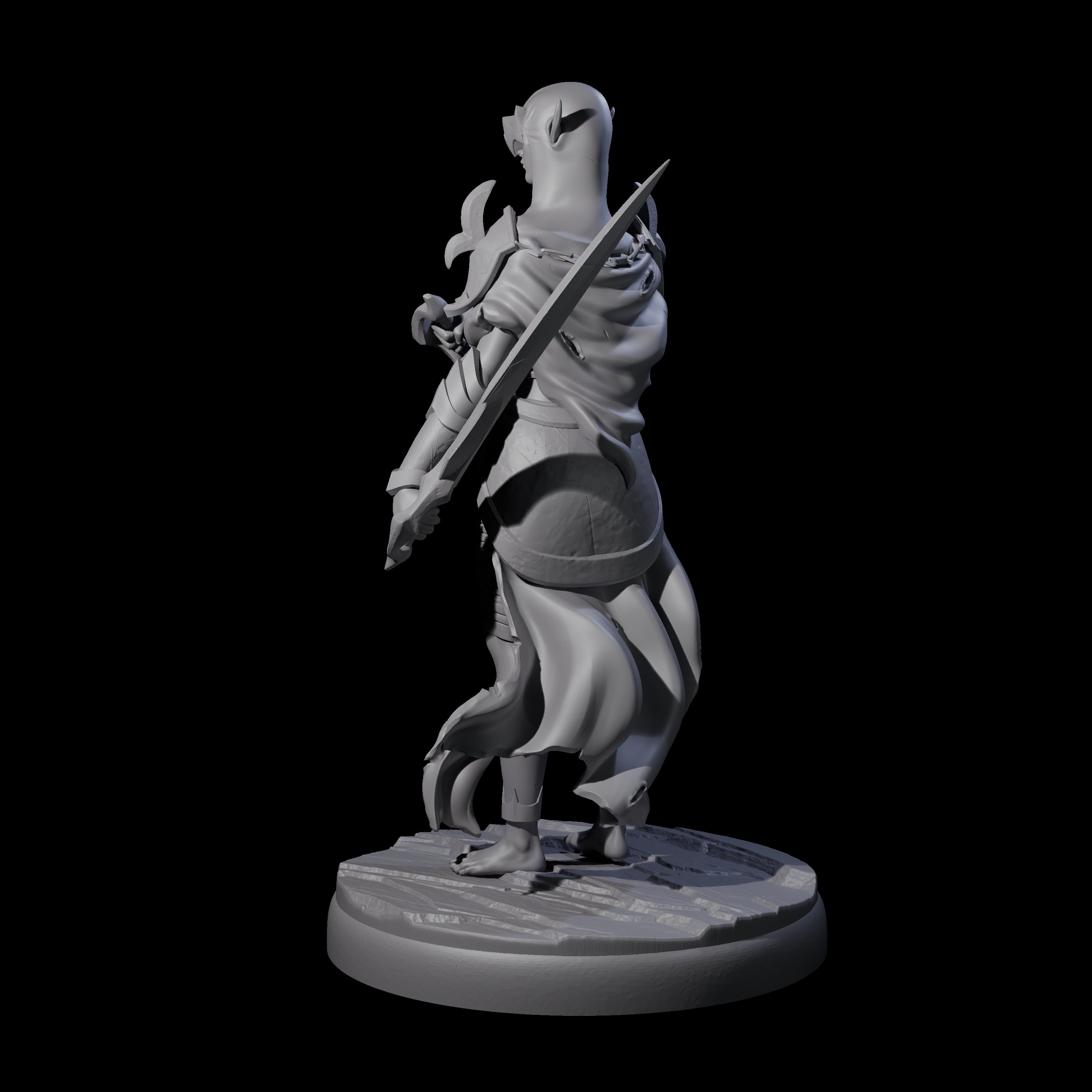 Masked Dark Elf Rogue J Miniature for Dungeons and Dragons, Pathfinder or other TTRPGs