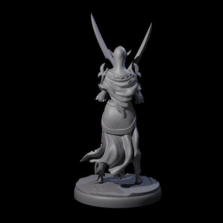 Masked Dark Elf Rogue K Miniature for Dungeons and Dragons, Pathfinder or other TTRPGs