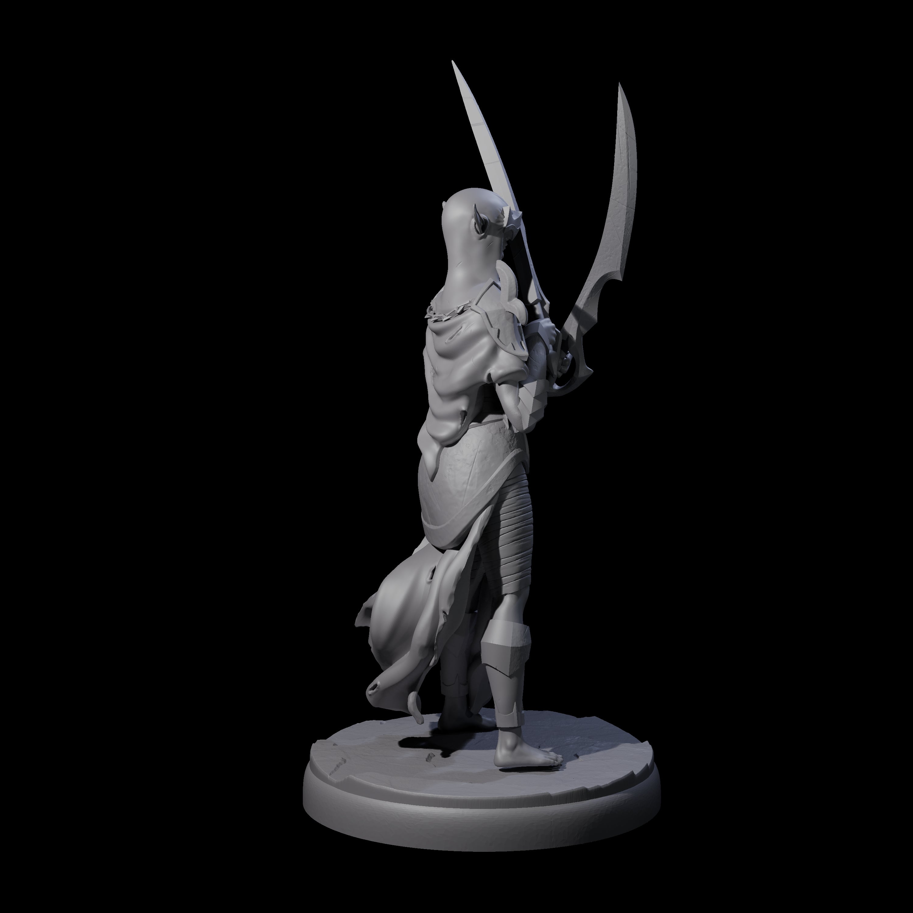 Masked Dark Elf Rogue K Miniature for Dungeons and Dragons, Pathfinder or other TTRPGs