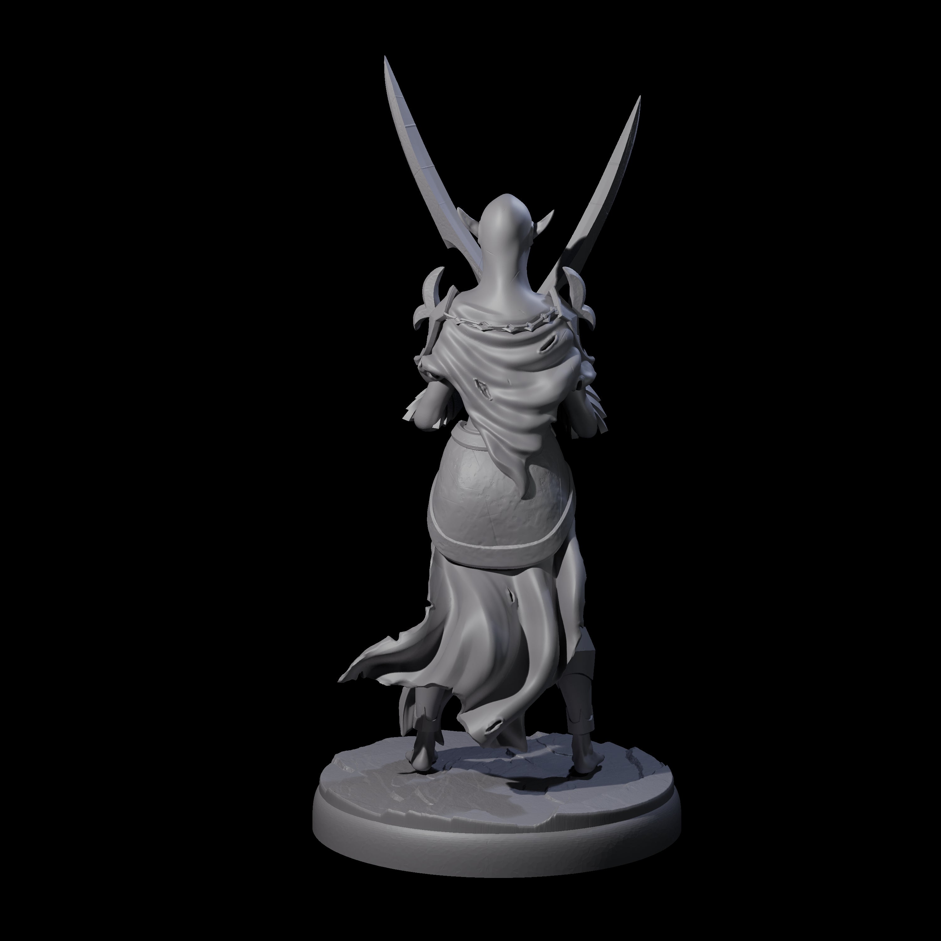 Masked Dark Elf Rogue K Miniature for Dungeons and Dragons, Pathfinder or other TTRPGs