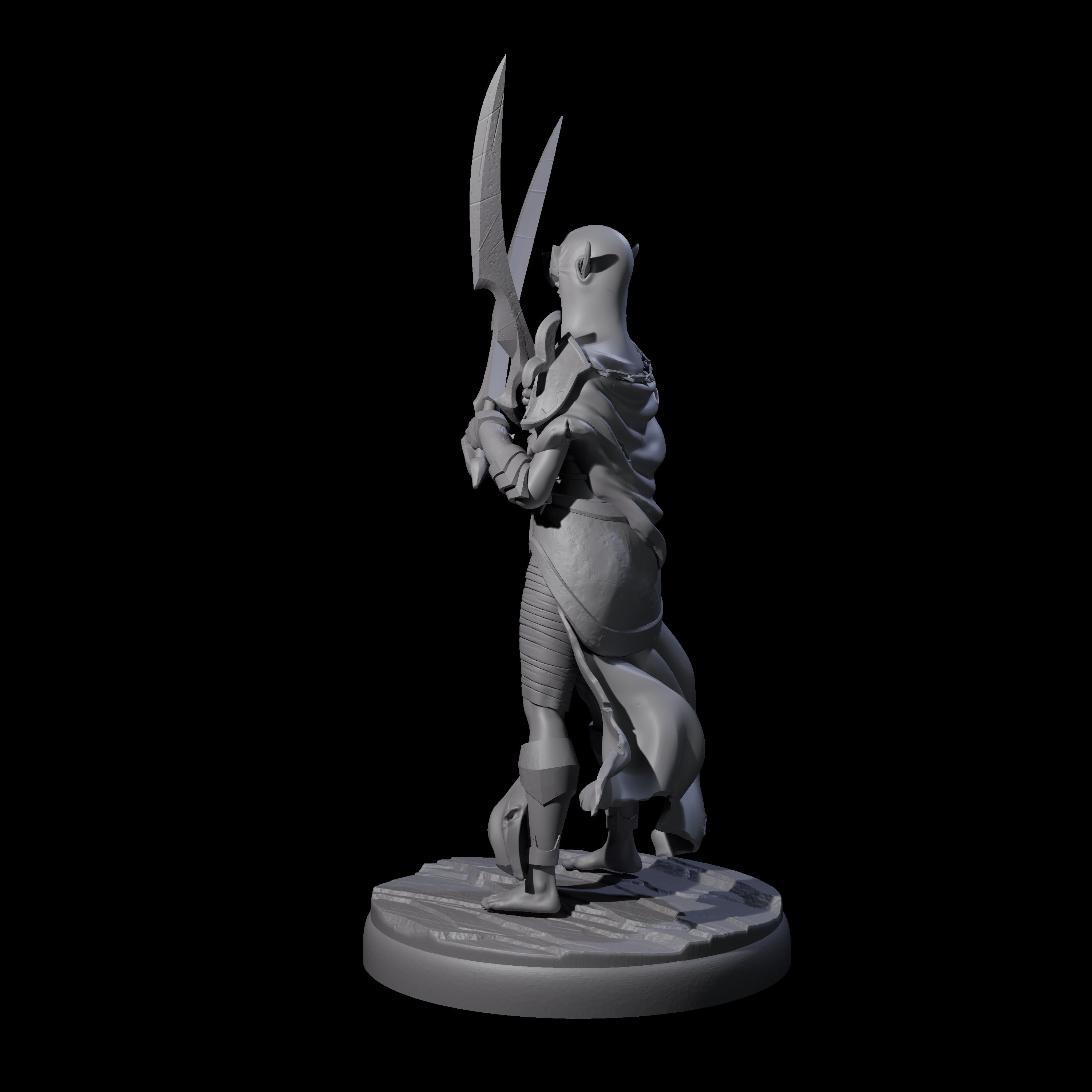 Masked Dark Elf Rogue K Miniature for Dungeons and Dragons, Pathfinder or other TTRPGs