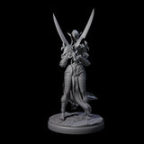 Masked Dark Elf Rogue K Miniature for Dungeons and Dragons, Pathfinder or other TTRPGs