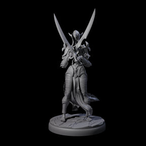 Masked Dark Elf Rogue K Miniature for Dungeons and Dragons, Pathfinder or other TTRPGs