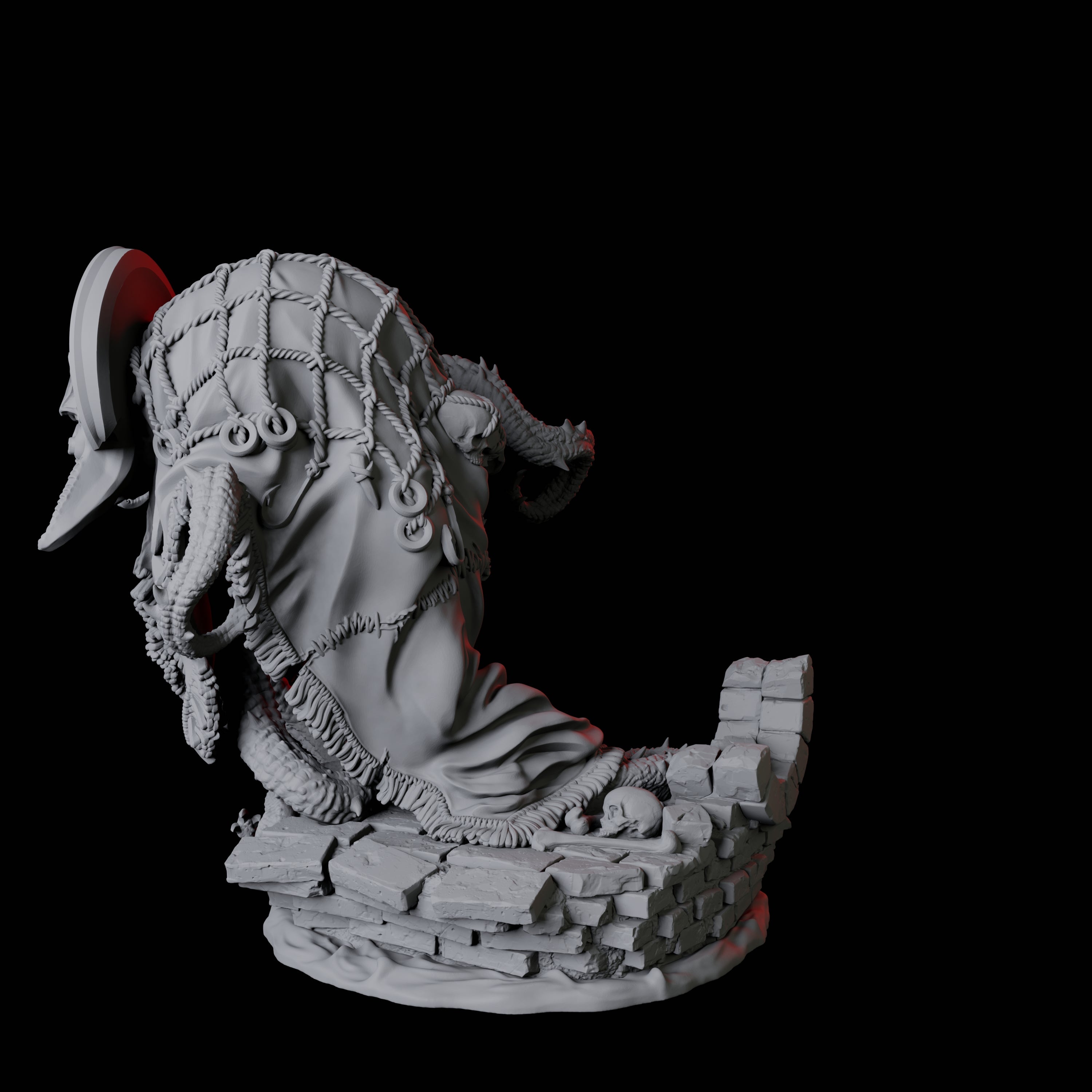 Masked Grell Miniature for Dungeons and Dragons, Pathfinder or other TTRPGs