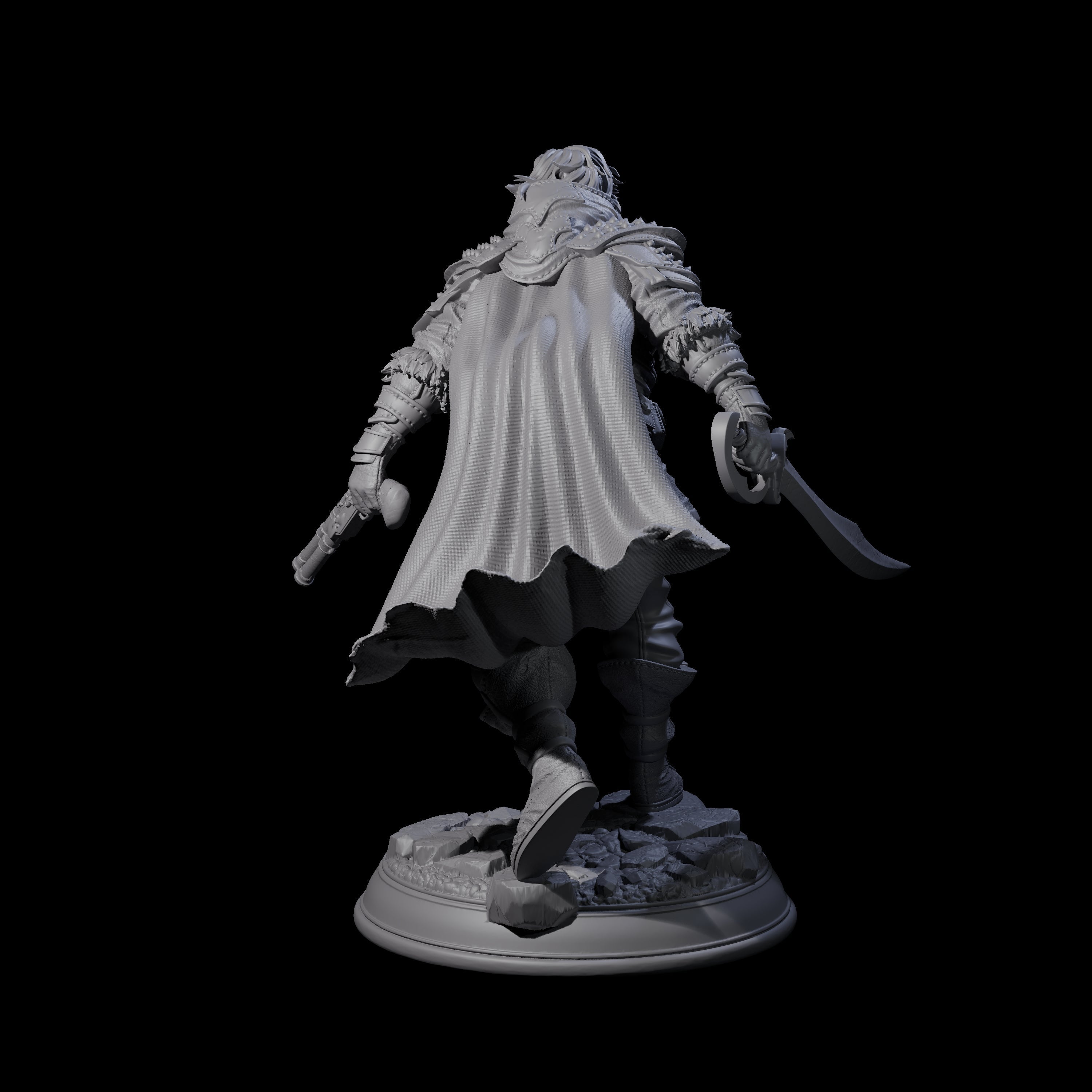 Masked Gunslinger Miniature for Dungeons and Dragons, Pathfinder or other TTRPGs