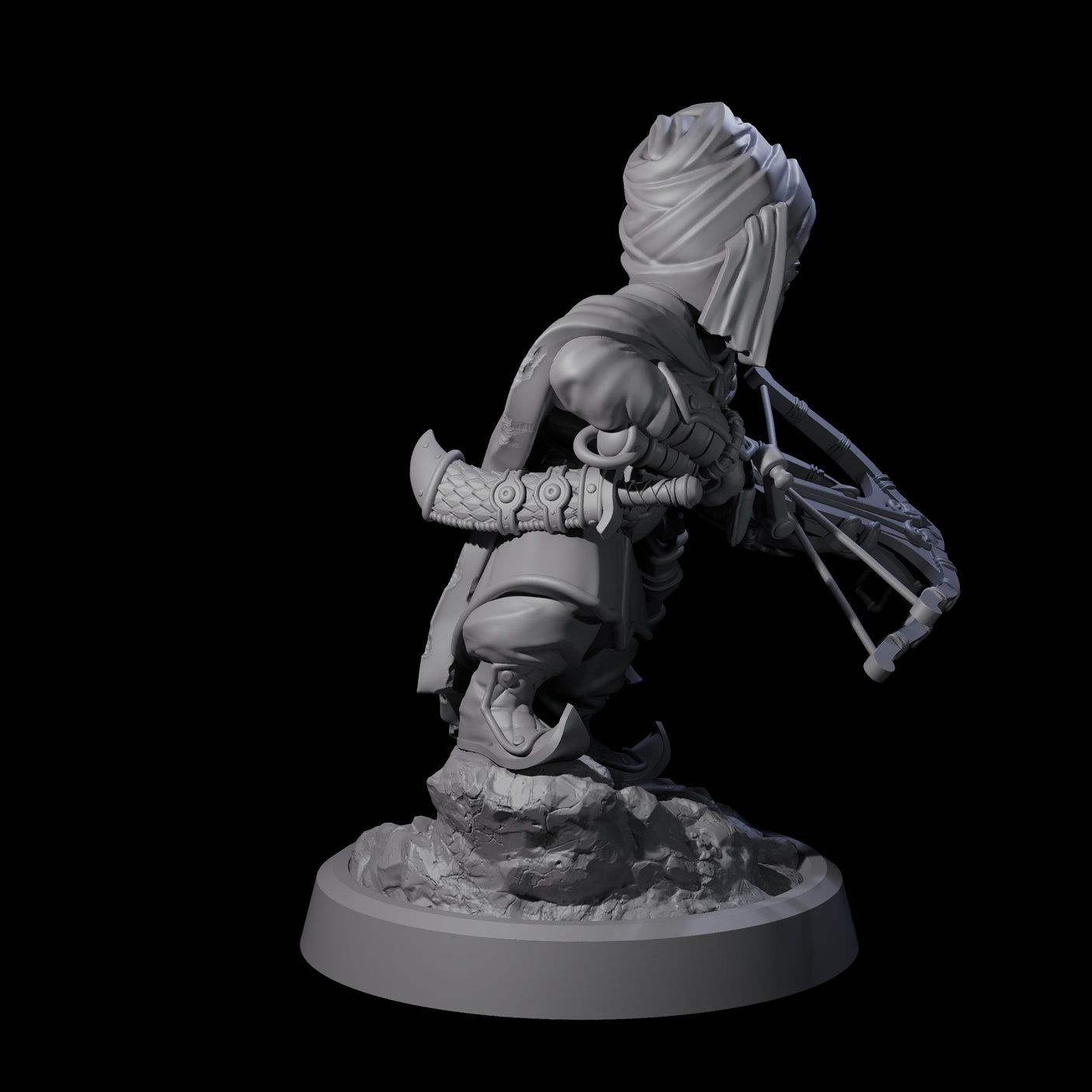 Masked Halfling Rogue Miniature for Dungeons and Dragons, Pathfinder or other TTRPGs