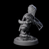 Masked Halfling Rogue Miniature for Dungeons and Dragons, Pathfinder or other TTRPGs