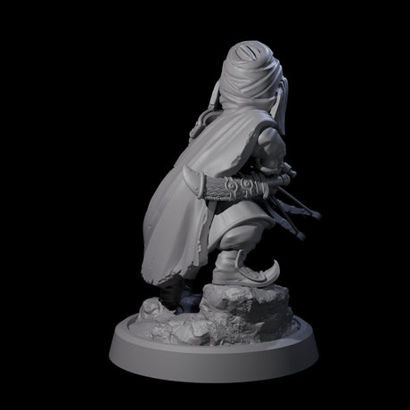Masked Halfling Rogue Miniature for Dungeons and Dragons, Pathfinder or other TTRPGs