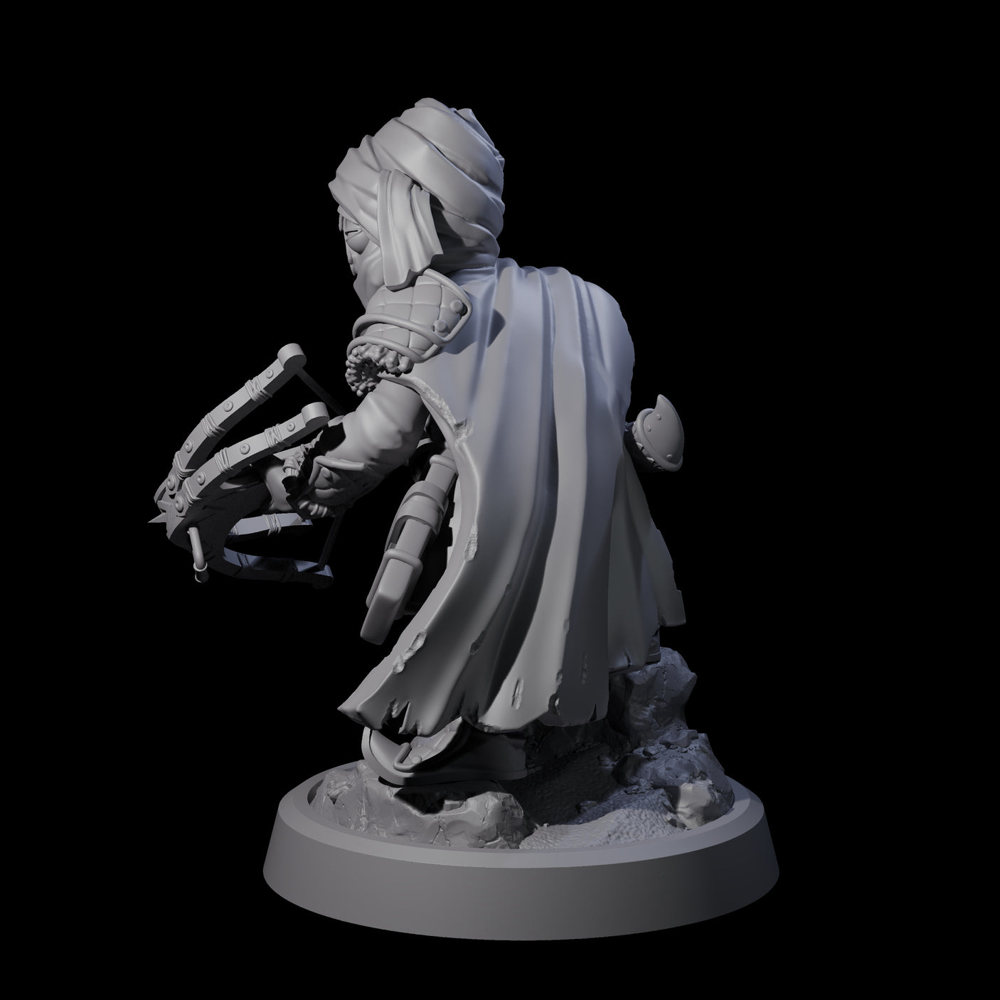 Masked Halfling Rogue Miniature for Dungeons and Dragons, Pathfinder or other TTRPGs