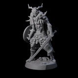 Masked Ice Clan Warrior A Miniature for Dungeons and Dragons, Pathfinder or other TTRPGs