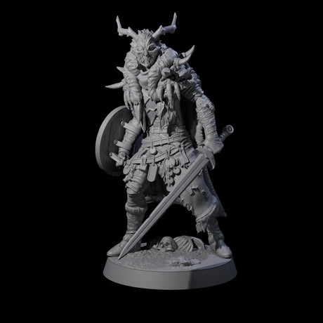 Masked Ice Clan Warrior A Miniature for Dungeons and Dragons, Pathfinder or other TTRPGs