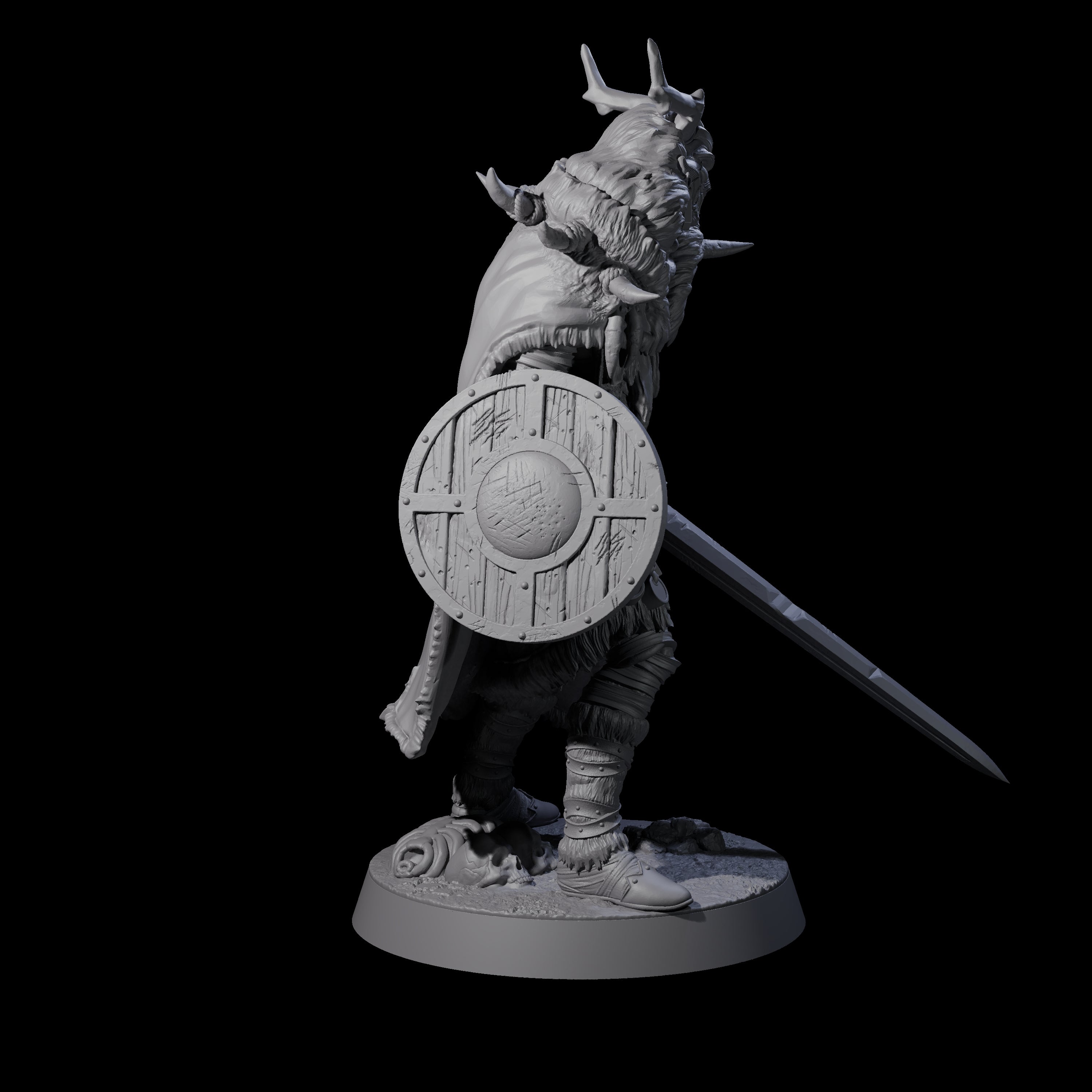 Masked Ice Clan Warrior A Miniature for Dungeons and Dragons, Pathfinder or other TTRPGs