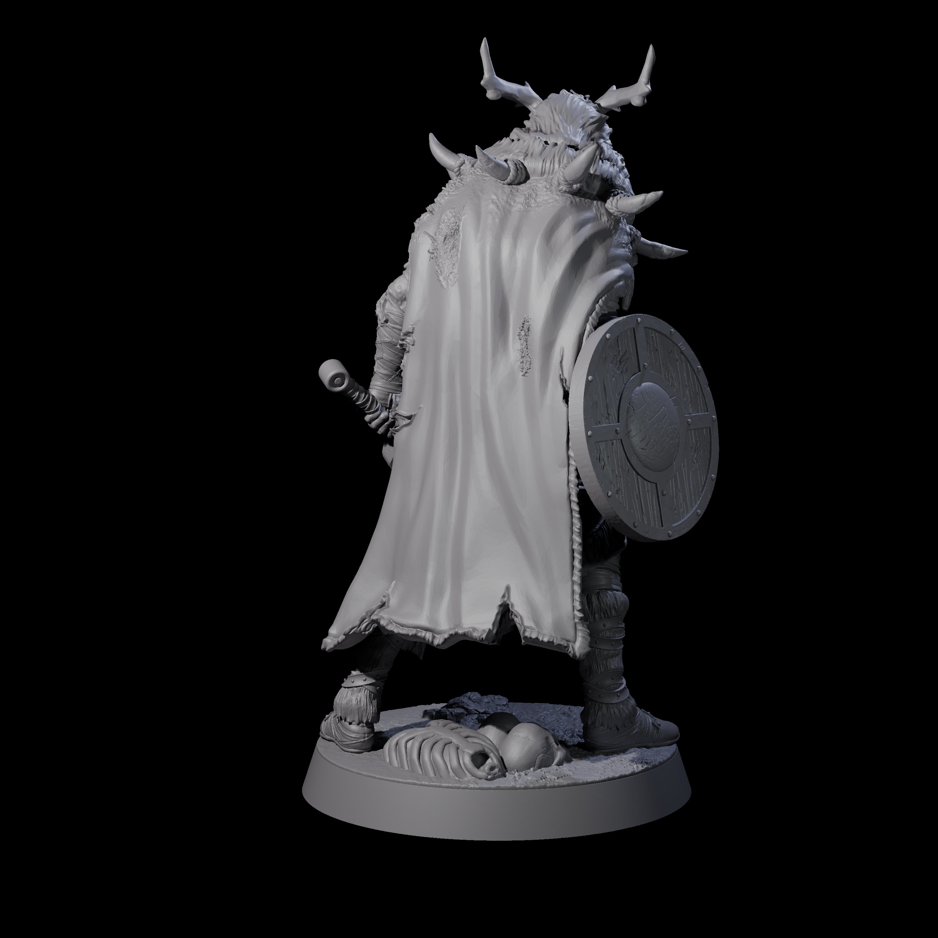 Masked Ice Clan Warrior A Miniature for Dungeons and Dragons, Pathfinder or other TTRPGs