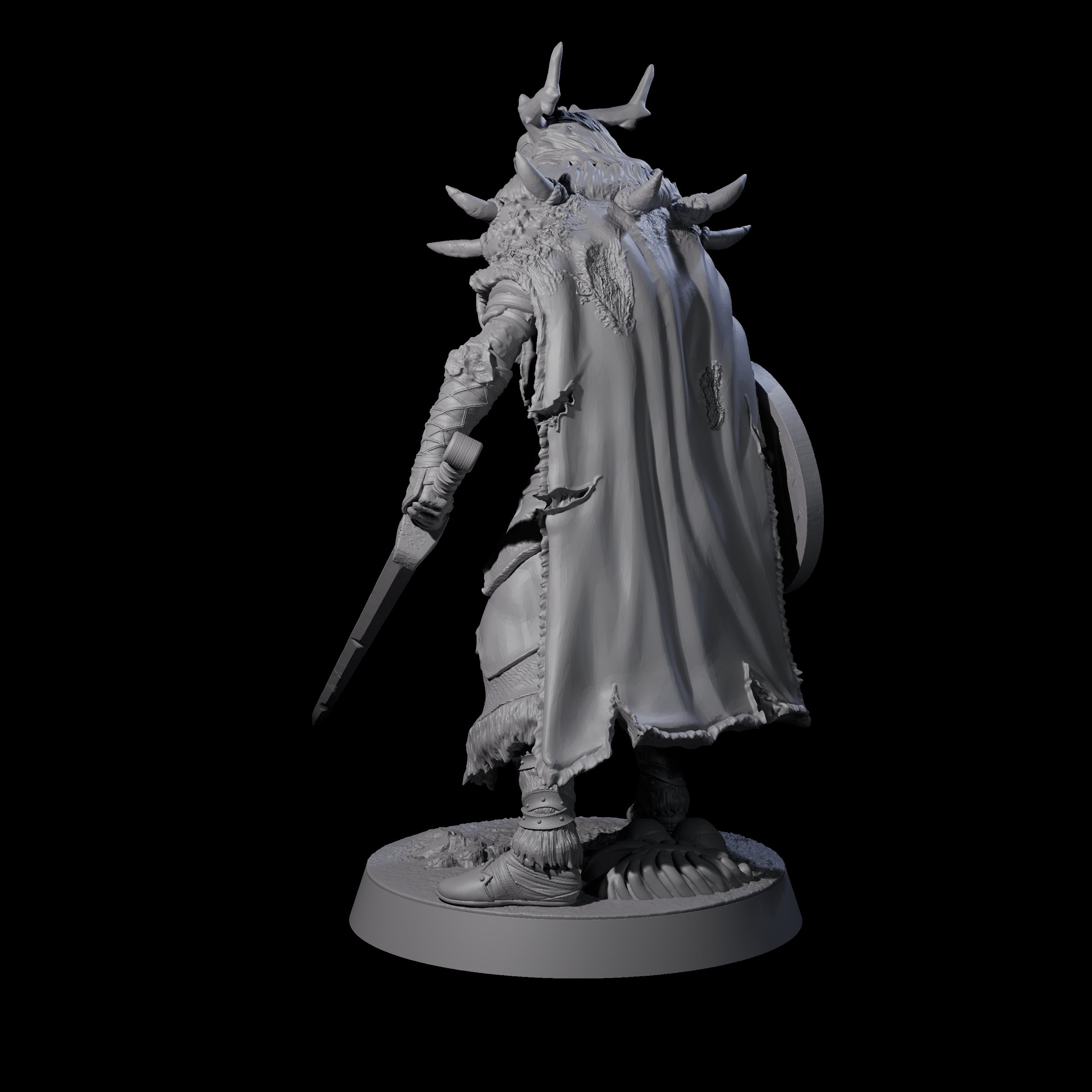 Masked Ice Clan Warrior A Miniature for Dungeons and Dragons, Pathfinder or other TTRPGs