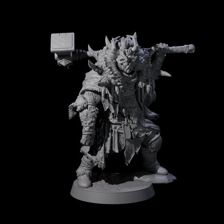 Masked Ice Clan Warrior B Miniature for Dungeons and Dragons, Pathfinder or other TTRPGs