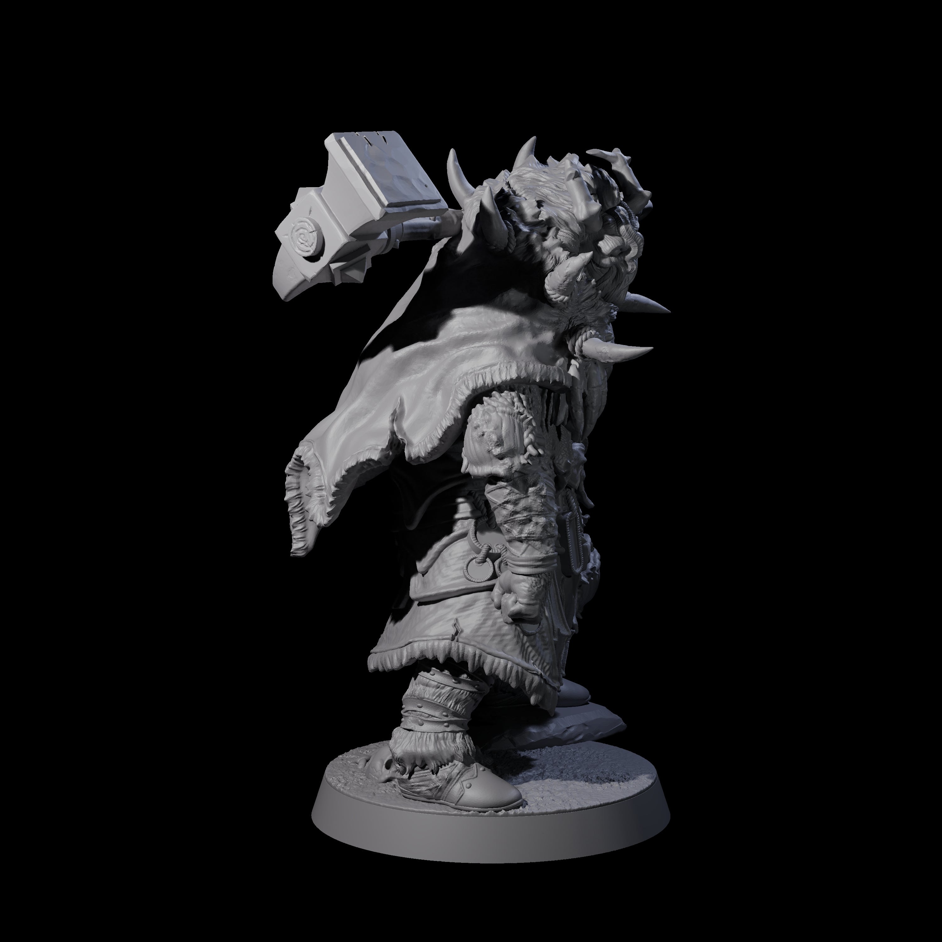 Masked Ice Clan Warrior B Miniature for Dungeons and Dragons, Pathfinder or other TTRPGs