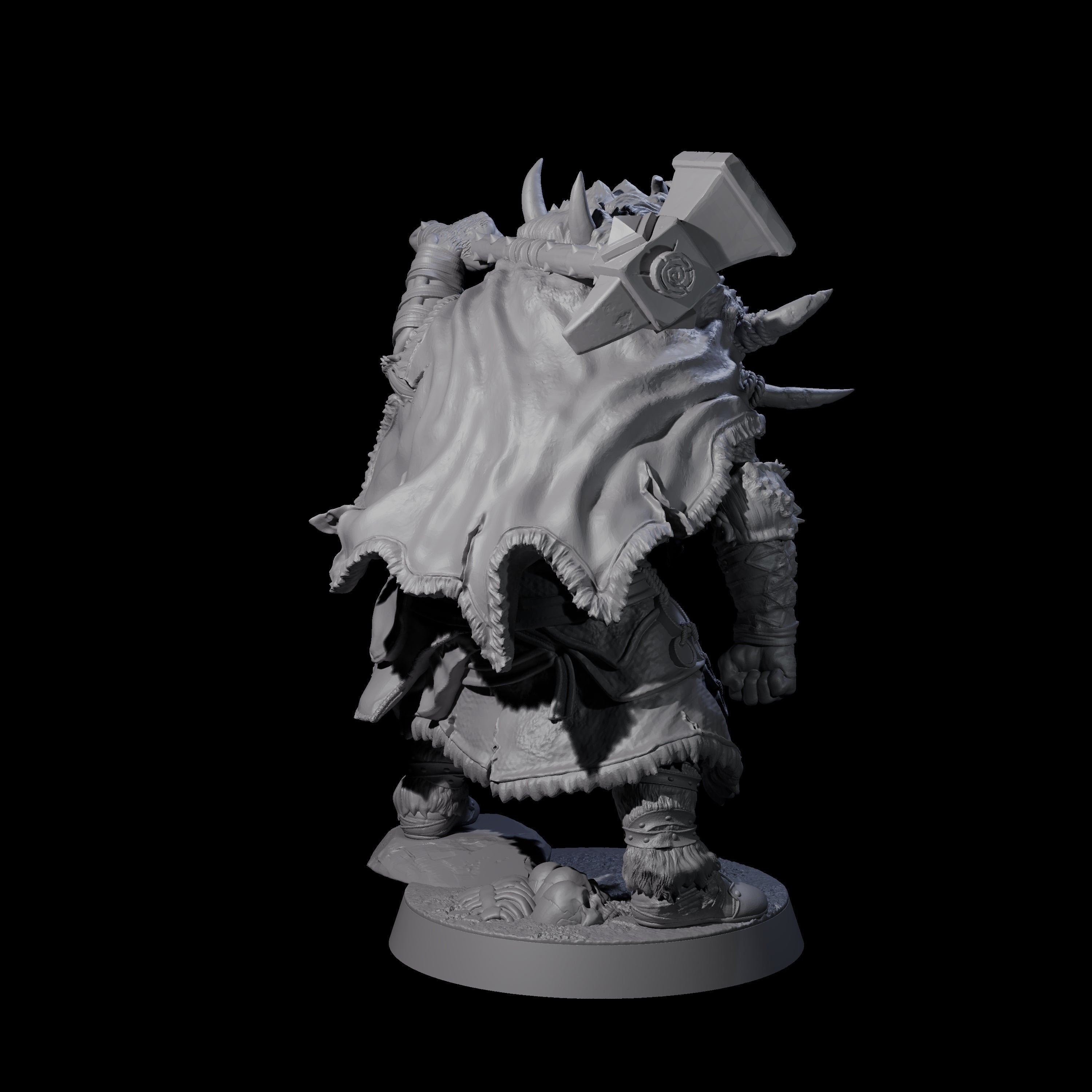 Masked Ice Clan Warrior B Miniature for Dungeons and Dragons, Pathfinder or other TTRPGs