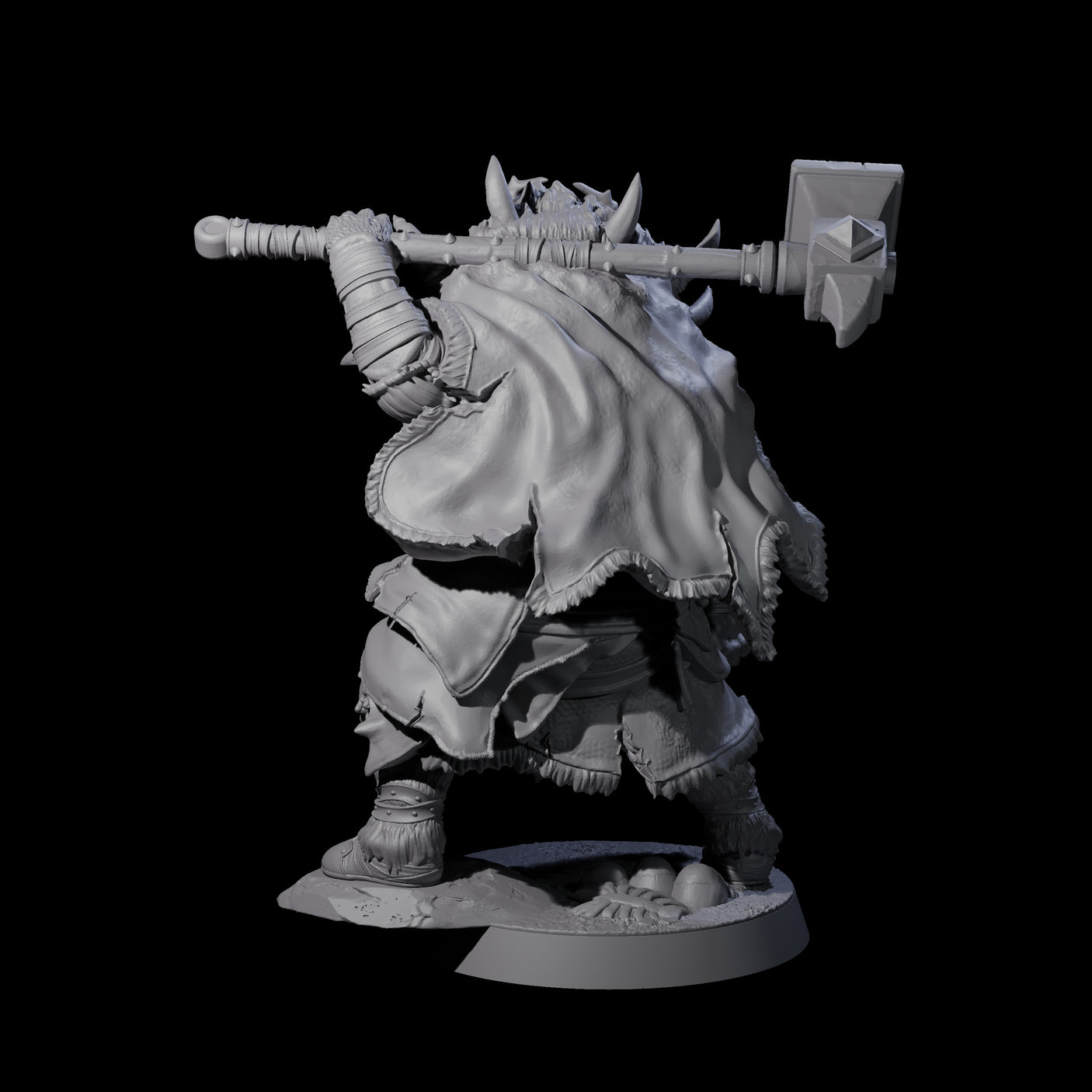 Masked Ice Clan Warrior B Miniature for Dungeons and Dragons, Pathfinder or other TTRPGs