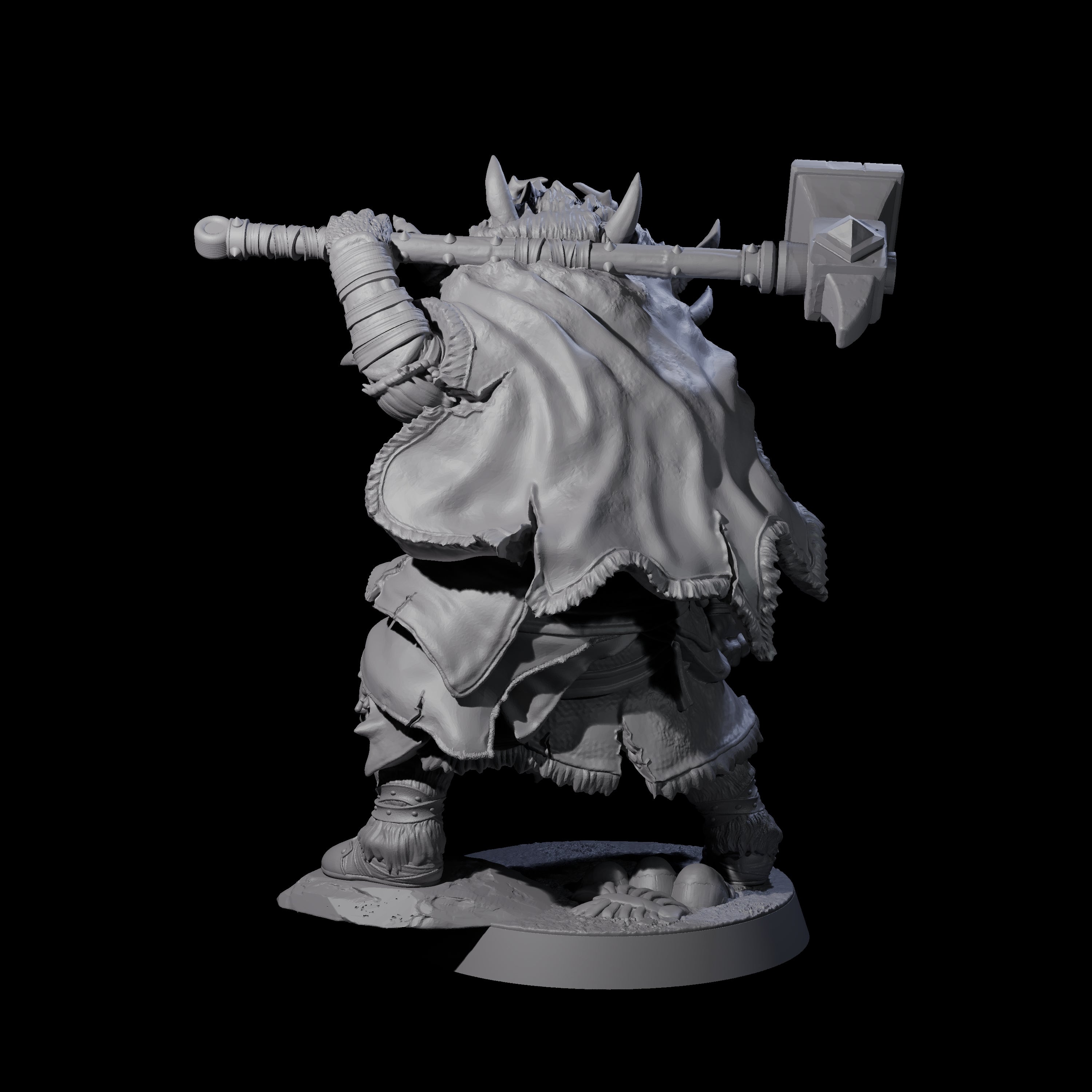 Masked Ice Clan Warrior B Miniature for Dungeons and Dragons, Pathfinder or other TTRPGs