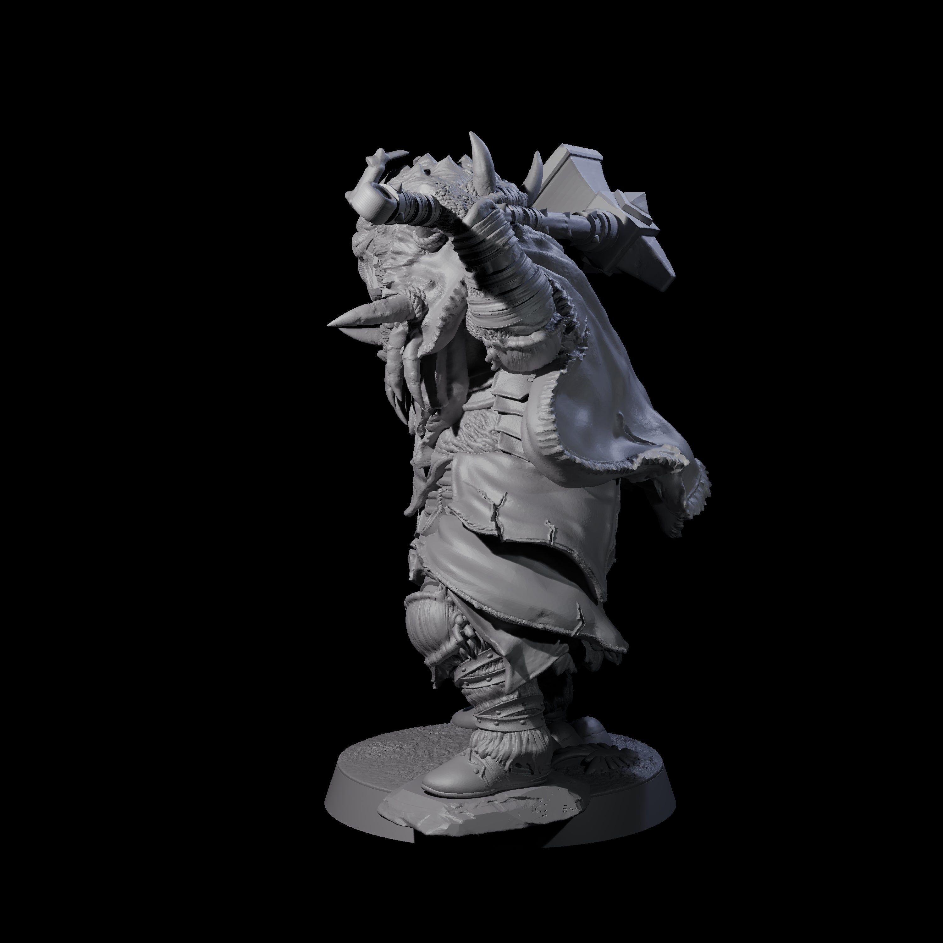 Masked Ice Clan Warrior B Miniature for Dungeons and Dragons, Pathfinder or other TTRPGs