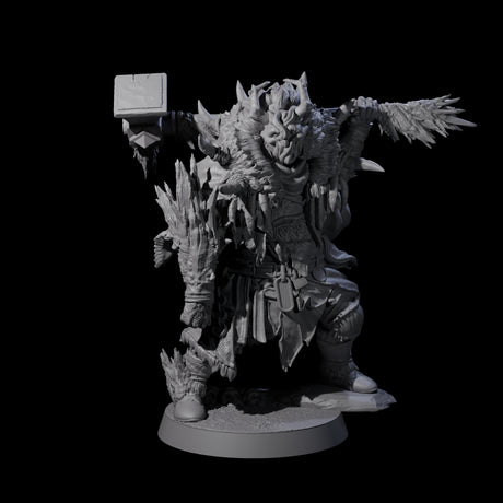 Masked Ice Clan Warrior B Miniature for Dungeons and Dragons, Pathfinder or other TTRPGs