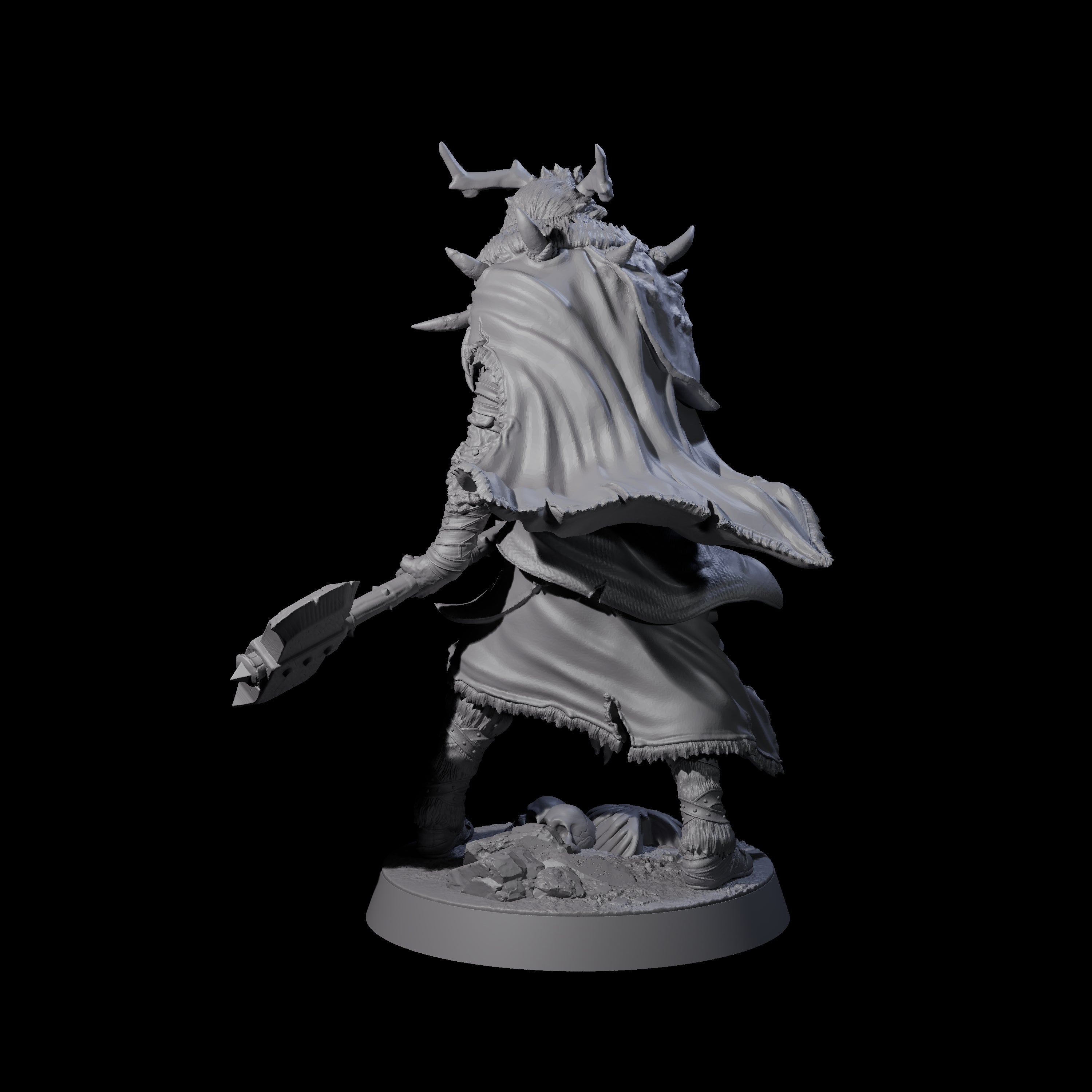 Masked Ice Clan Warrior C Miniature for Dungeons and Dragons, Pathfinder or other TTRPGs