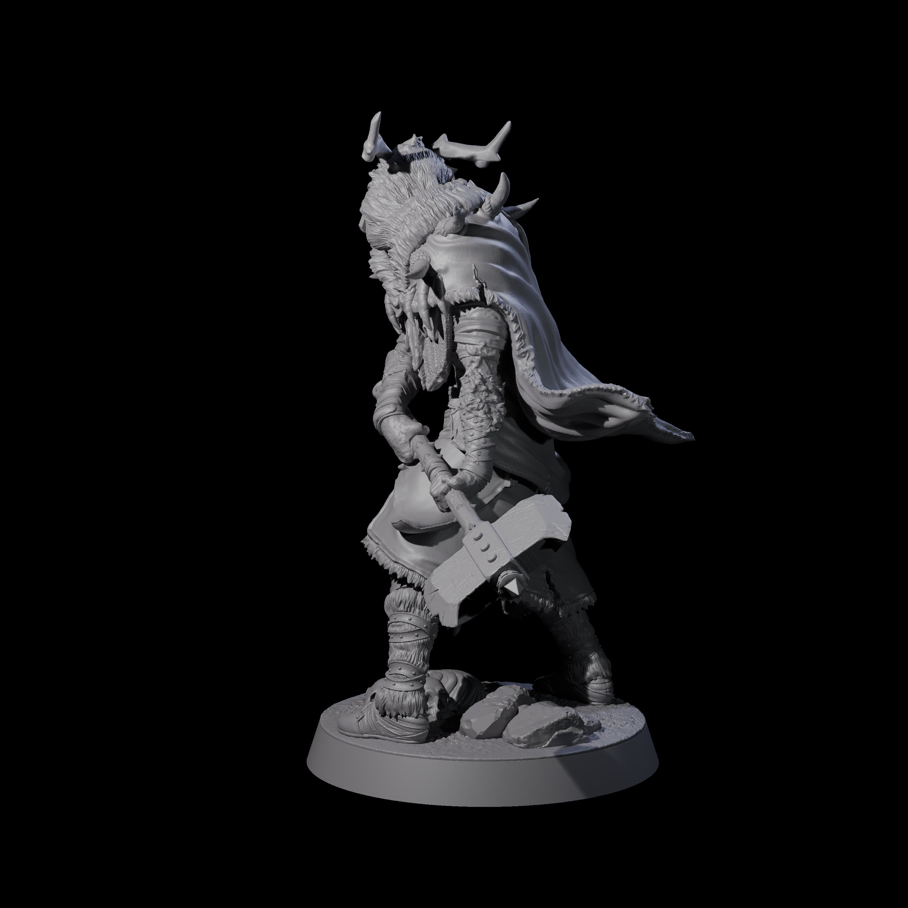 Masked Ice Clan Warrior C Miniature for Dungeons and Dragons, Pathfinder or other TTRPGs